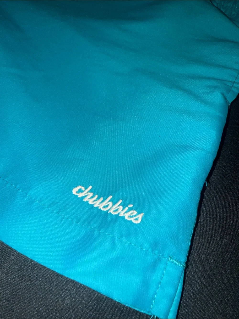 CHUBBIES Bright Turquoise Swim Shorts with White Drawstring